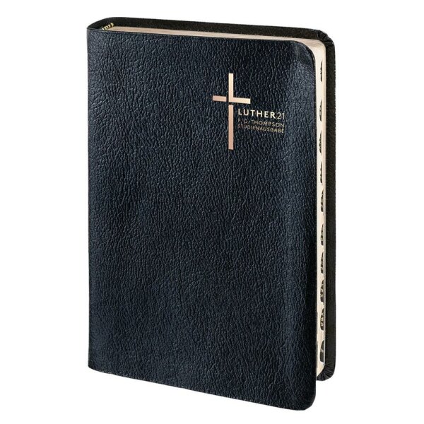 Luther21 Bibel -  F.C. Thompson Studienausgabe - Grossdruckausgabe - Lederfaserstoff schwarz