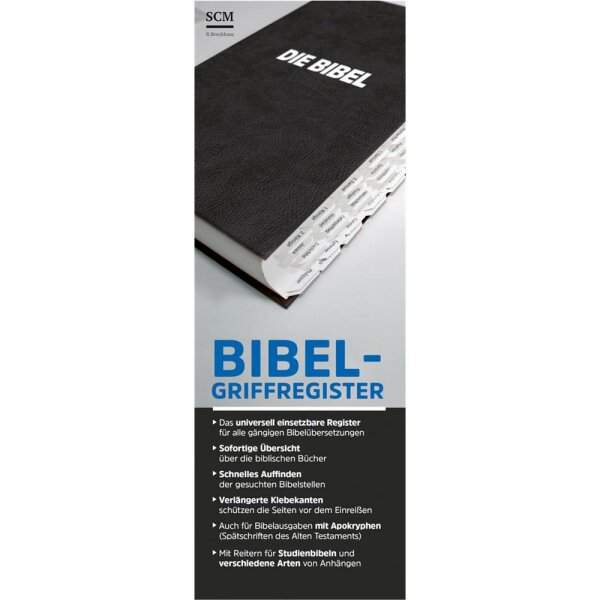 Bibel-Griffregister weiß - mit Apokryphen